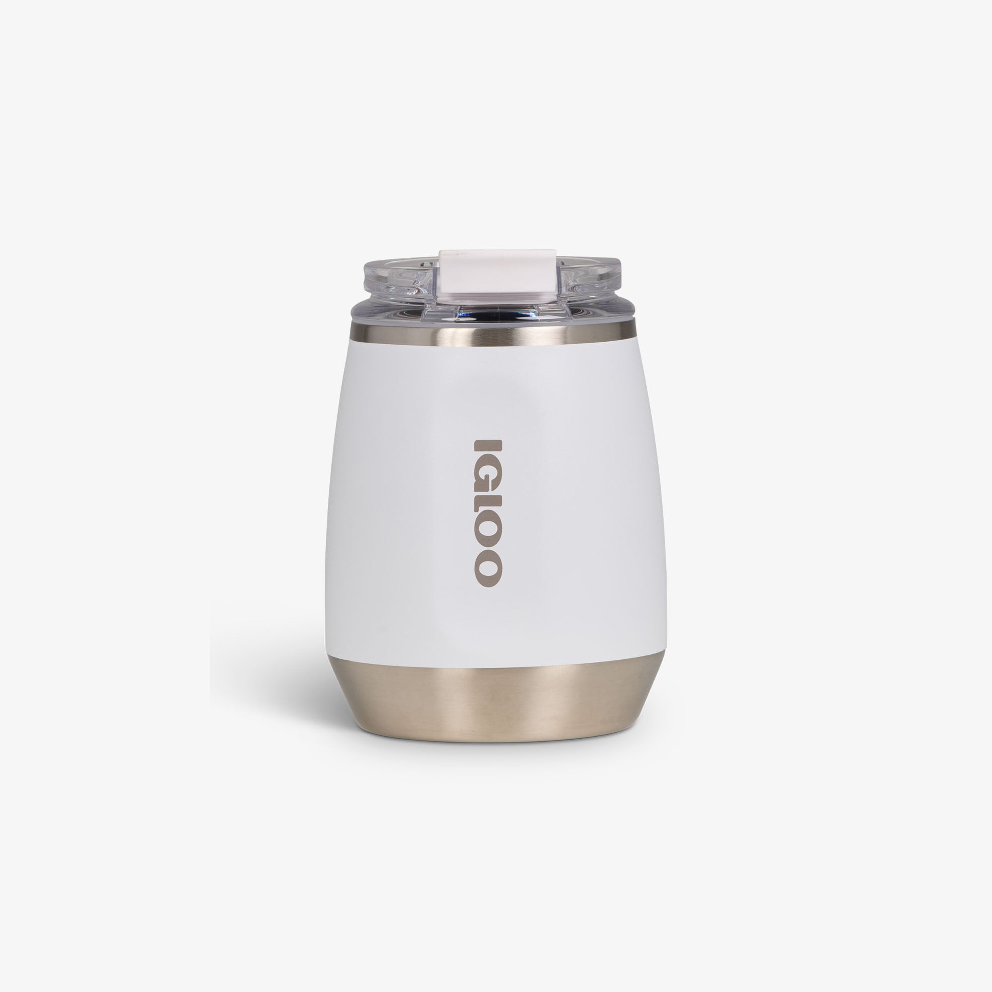 10 Oz Wine Tumbler B9 - White - White - Custom - Front View
