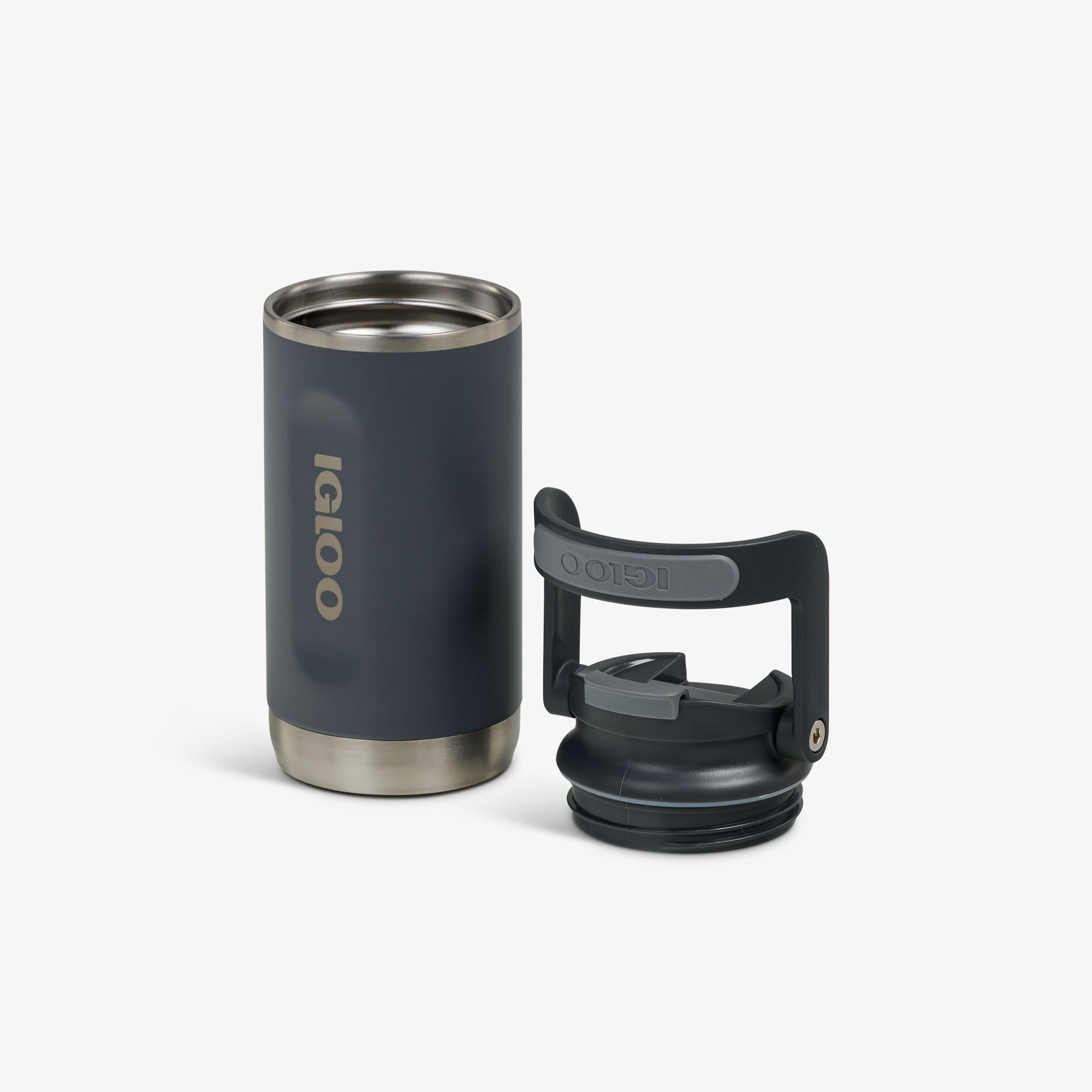 12 Oz Flip ‘n’ Sip Tumbler D4 - Carbonite - Open View