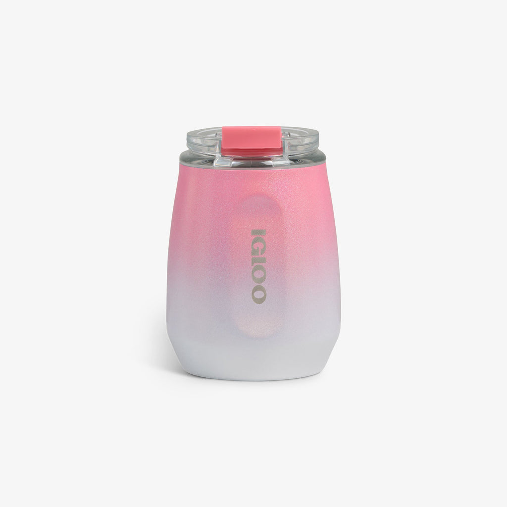 10 Oz Wine Tumbler B9 - Gradient Pink - Front View